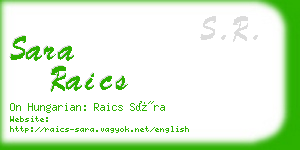 sara raics business card